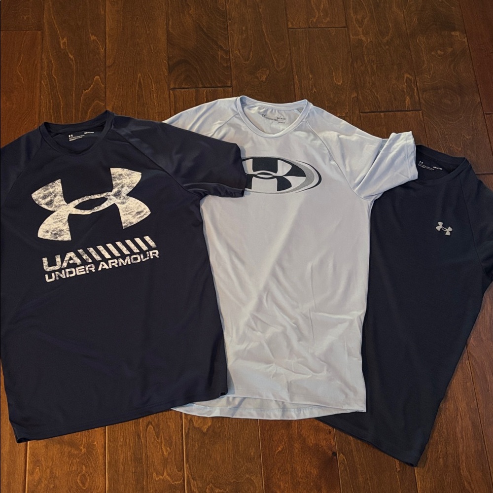 3 Men’s Size Small Under Armour Dri-Fit Shirts